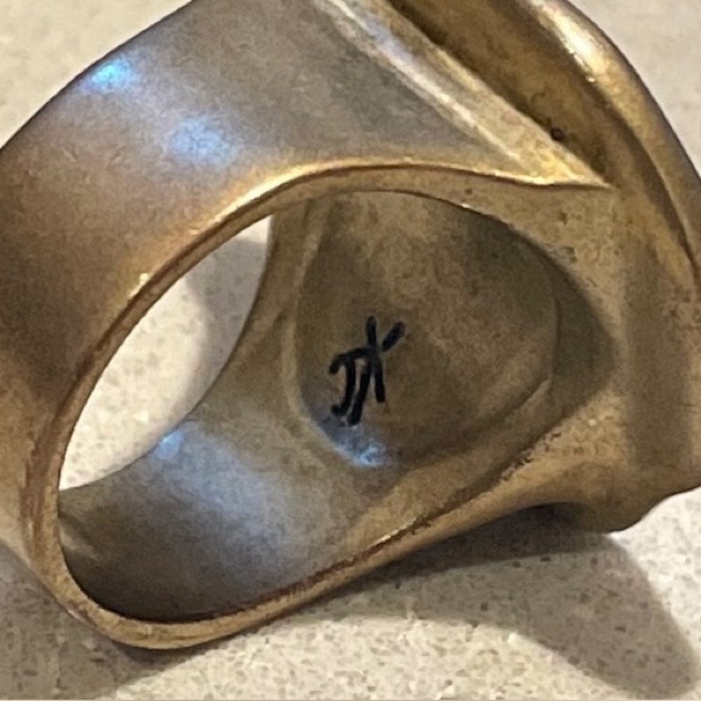 Goldtone Statement Ring - image 7